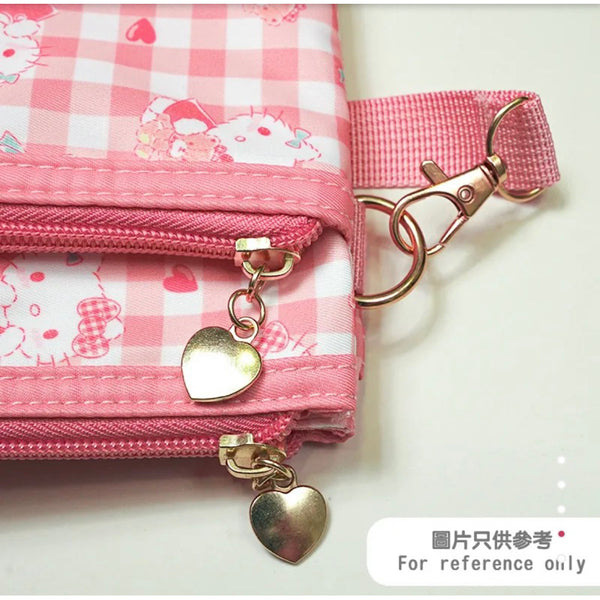 Kuromi Crossbody Bag Gingham Sanrio Shoulder Bag