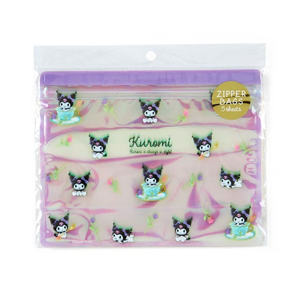 Kuromi Travel Ziplock Bags Sanrio Organizer (pack of 5)