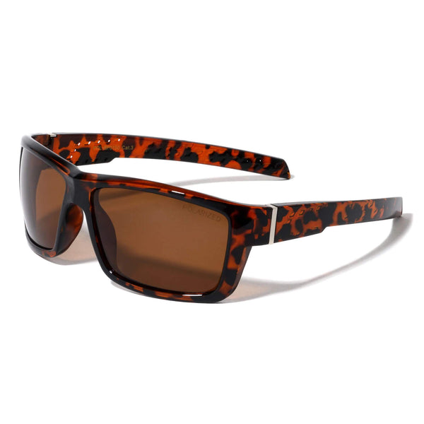 Polarized Sunglasses Sports Wrap Around 60mm (Tortoise/Brown)