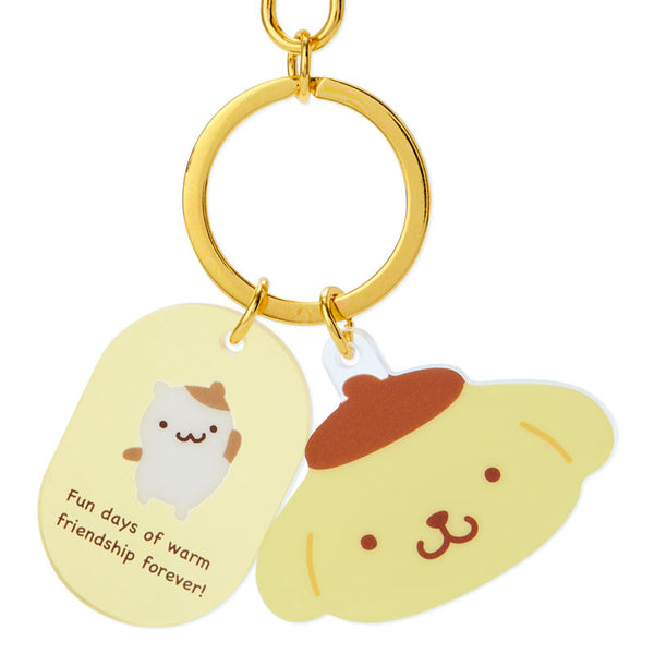 Pompompurin Besties Keychain Sanrio Acrylic Key Ring