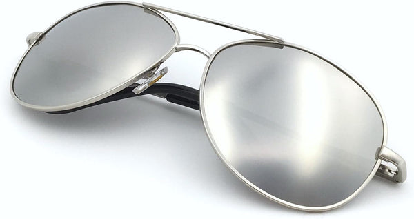 Oversized Aviator Sunglasses XL Polarized Mirror Lens 66mm