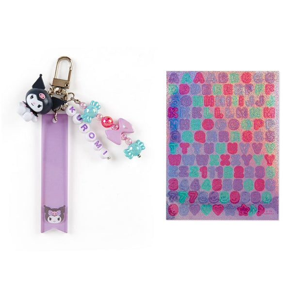 Kuromi Kawaii Keychain with Stickers Customizable Sanrio Japan