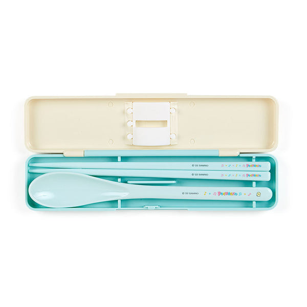 Pochacco Chopsticks & Spoon Set Melamine Sanrio Japan
