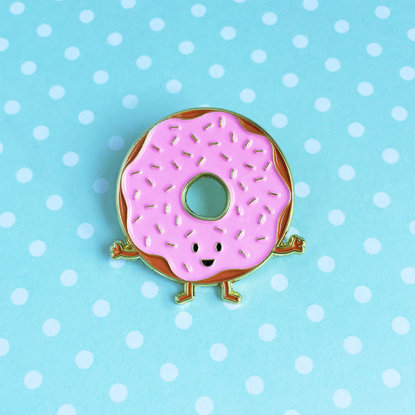 Donut Let Me Go Enamel Pin Kawaii Accessories