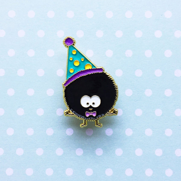 Kawaii Enamel Pin Birthday Soot (Suit)