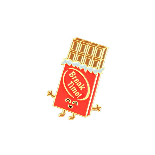 Kawaii Enamel Pin Break Time! Chocolate