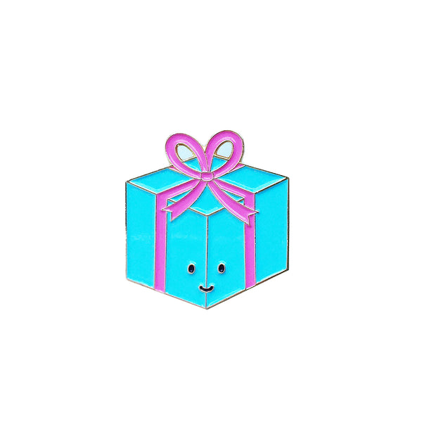 Kawaii Enamel Pin Joyful Gift Box Brooch