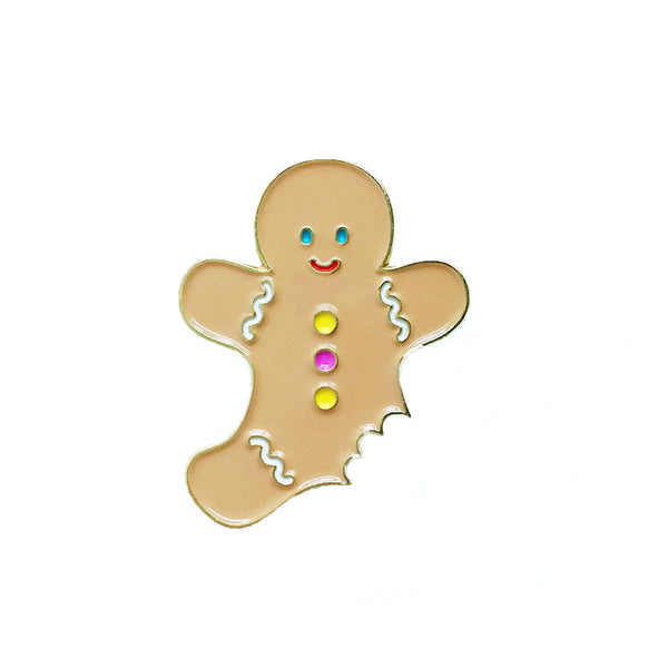 Kawaii Enamel Pin Holiday Ginger Bread Man