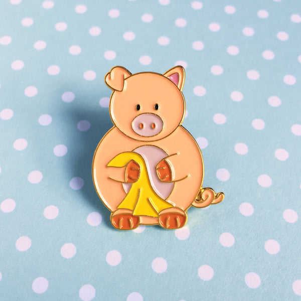 Kawaii Enamel Pin Pig And A Blanket
