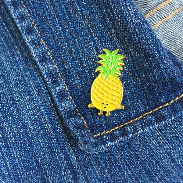 Kawaii Enamel Pin I Pine For You (Pineapple)