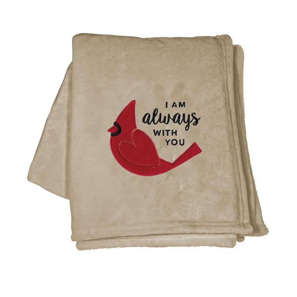 Caring Cardinals Throw Blanket Plush Always with You 50x60in
