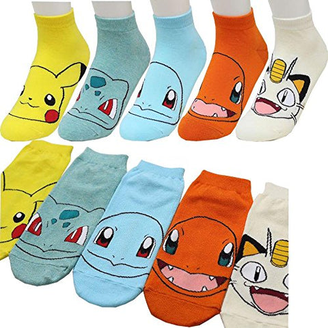 Pokemon Socks Low Cut Gender Neutral  Ankle Socks (1 random character)