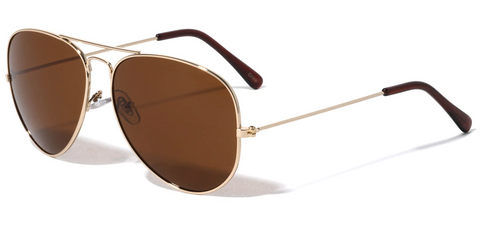 Aviator Sunglasses Tear Drop Super Dark Lens 55mm (Gold)