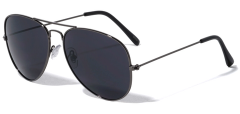 Aviator Sunglasses Tear Drop Super Dark Lens 55mm (Black)