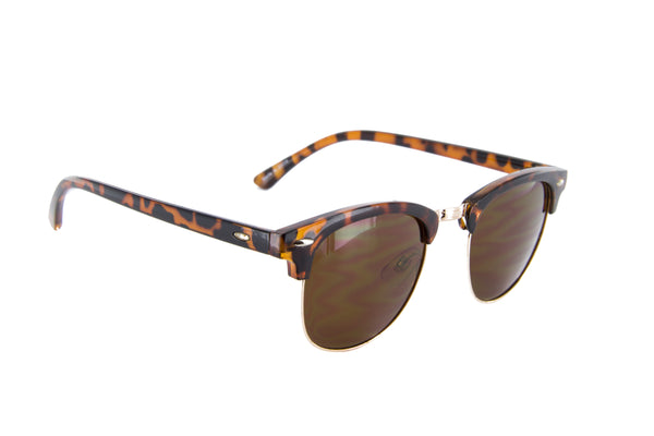 Polarized Sunglasses Classic Semi Rimless (Tortoise/Brown)