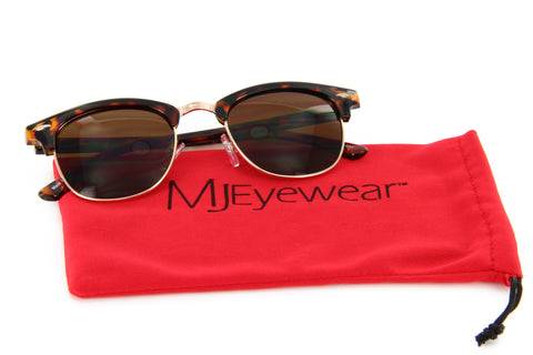 Polarized Sunglasses Classic Semi Rimless (Tortoise/Brown)