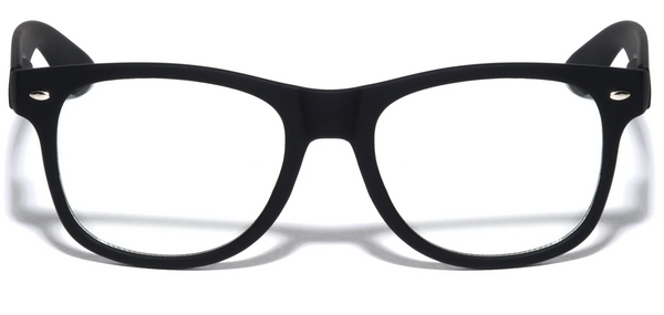 Classic Glasses for Men and Women Clear Lens UV400 (Soft Touch Black)