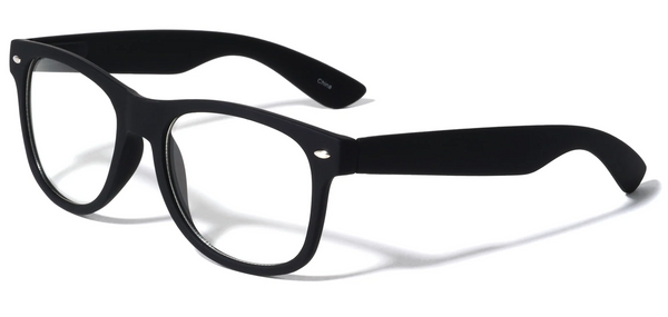 Classic Glasses for Men and Women Clear Lens UV400 (Soft Touch Black)