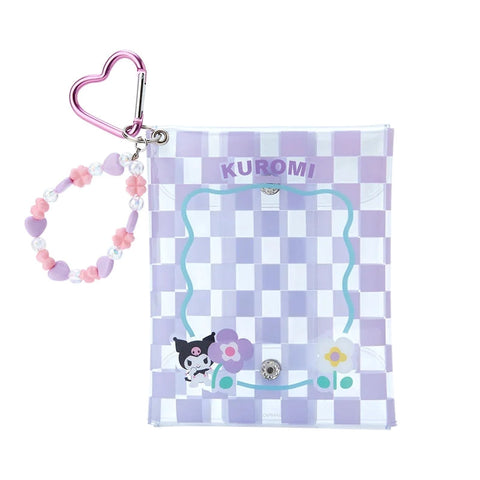 Kuromi Mini Pouch Keychain Sanrio Pastel Check Series