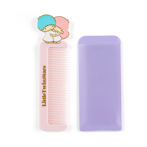Little Twin Stars Hair Comb with Case Sanrio Travel Accessories