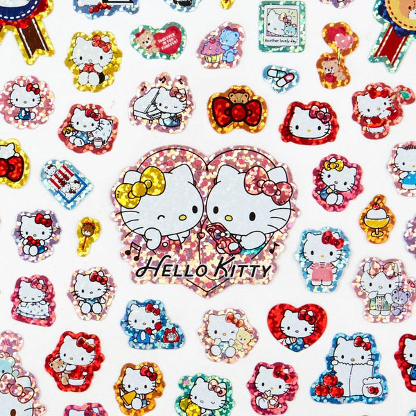 Hello Kitty 100-Piece Glitter Sticker Sheet Sanrio Stationery