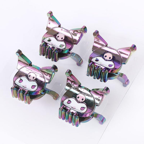 Kuromi Mini Hair Clips Iridescent (Set of 4)