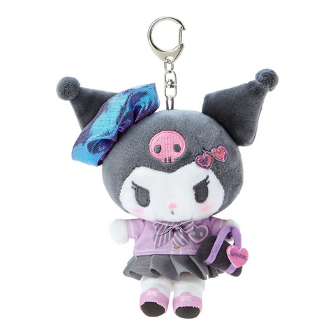 Kuromi Plush Backpack Clip Keychain Sanrio Academy Series