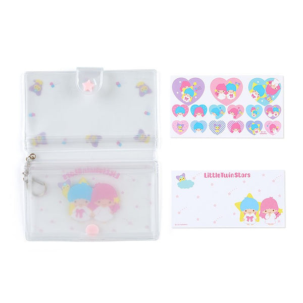 Little Twin Stars Memo Pad and Stickers with Case Sanrio Keychain