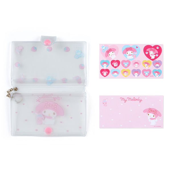 My Melody Memo Pad and Stickers with Case Sanrio Keychain