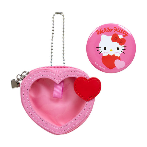 Hello Kitty Mini Pouch with Badge Sanrio Colorful Heart Series