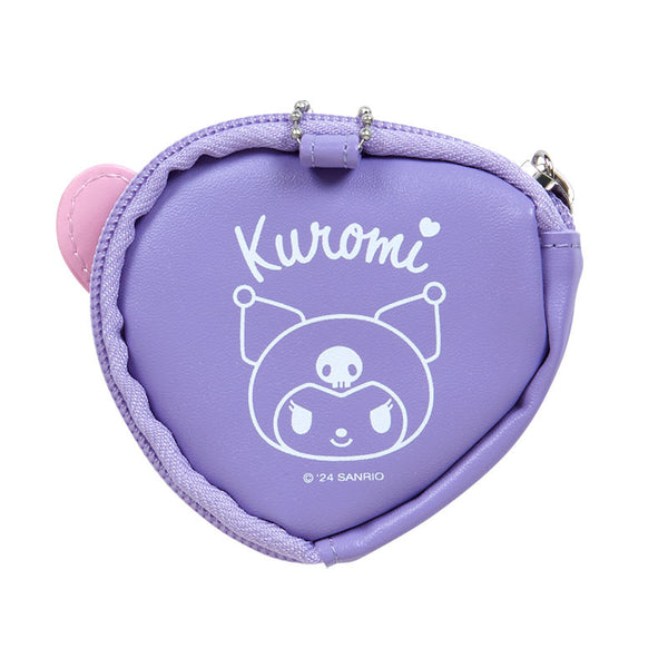 Kuromi Mini Pouch with Badge Sanrio Colorful Heart Series