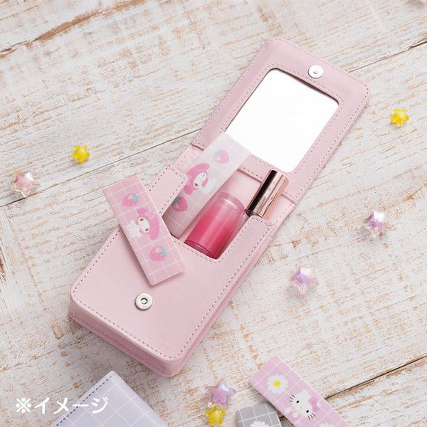 Hello Kitty Cosmetic Case with Mirror Sanrio Travel Accessories