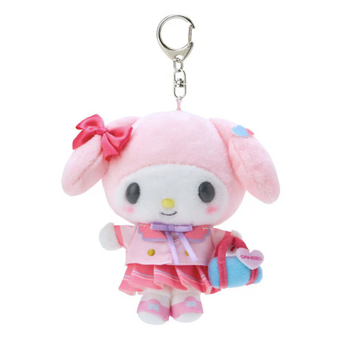 My Melody Plush Backpack Clip Keychain Sanrio Academy Series