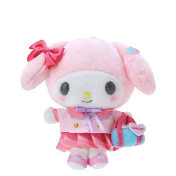 My Melody Plush Backpack Clip Keychain Sanrio Academy Series