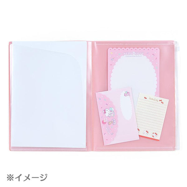 Hello Kitty File Folder with Zipper 6-Pockets Sanrio Japan