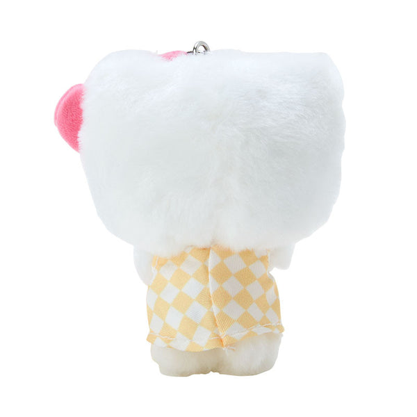 Hello Kitty Plush Mascot Keychain (Pastel Check Series)