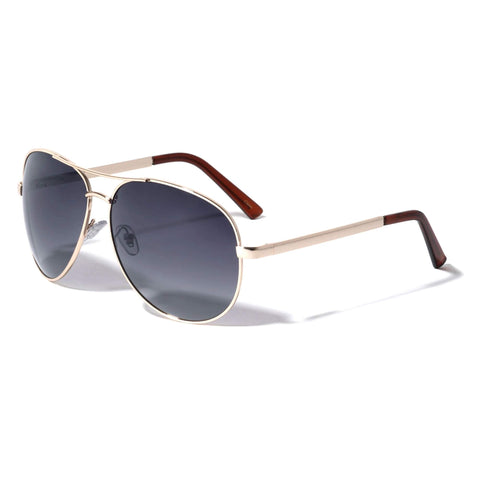 Oversized Aviator Sunglasses XL Polarized 66mm (Gold)
