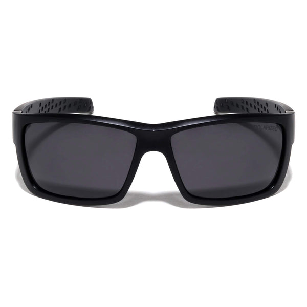 Polarized Sunglasses Sports Wrap Around 60mm (Black/Black)