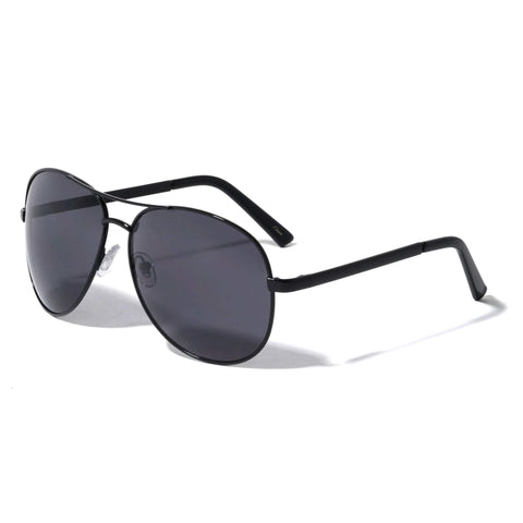 Oversized Aviator Sunglasses XL Polarized Lens 66mm (Black)