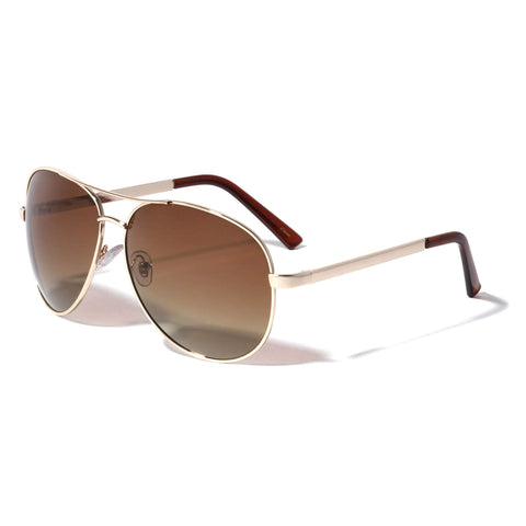 Aviator Sunglasses Oversized XL Polarized Lens 66mm (Gold/Brown)