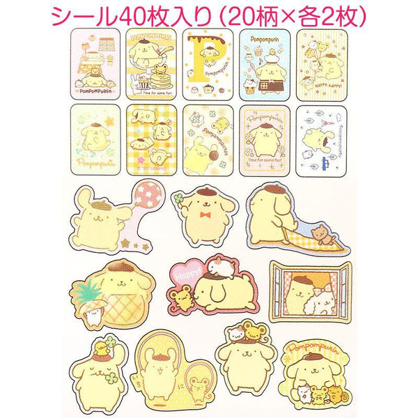 Pompompurin Mini Sticker Pack 40-Piece Sanrio Classic Series