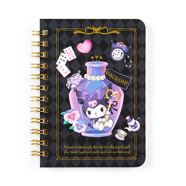 Kuromi Mini Notebook Ruled B7 Sanrio Flowers Series