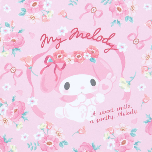 My Melody Mini Notebook Ruled B7 Sanrio Flowers Series