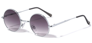 Round Sunglasses Small Circle Gradient Lens 40mm (Silver)