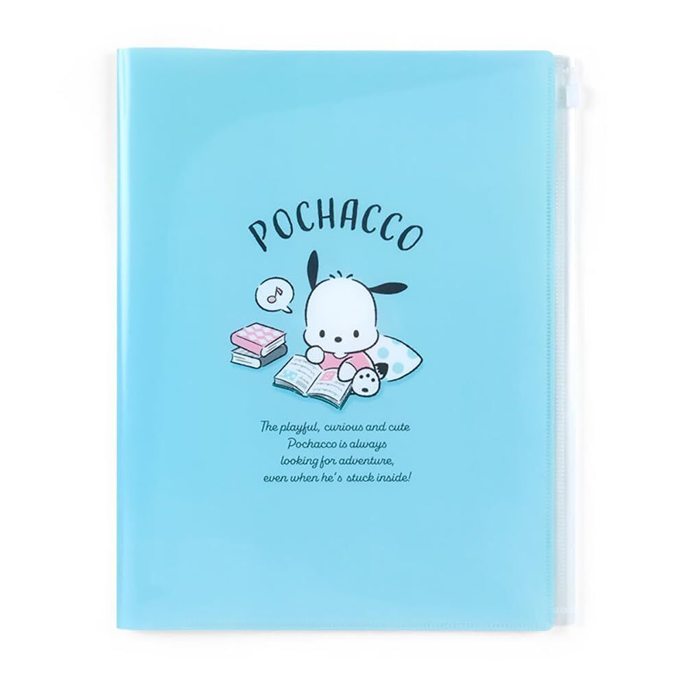 Pochacco File Folder with Zipper 6-Pockets Sanrio Japan