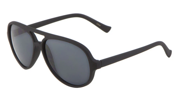 Aviator Sunglasses Classic Tear Drop 58mm (Black Soft Touch)