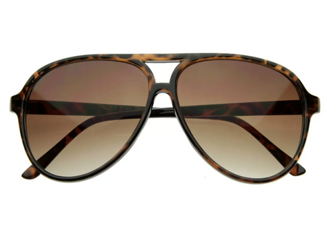 Aviator Sunglasses Classic Tear Drop 58mm (Demi Soft Touch)