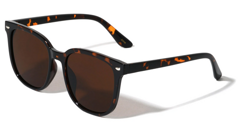 Square Sunglasses Oversized Classic Retro (Demi/Brown)