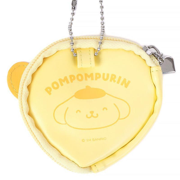 Pompompurin Mini Pouch with Badge Sanrio Colorful Heart Series