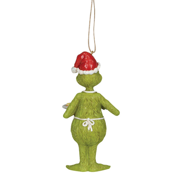 Jim Shore Grinch in Apron with Cookie Christmas Ornament Collectible